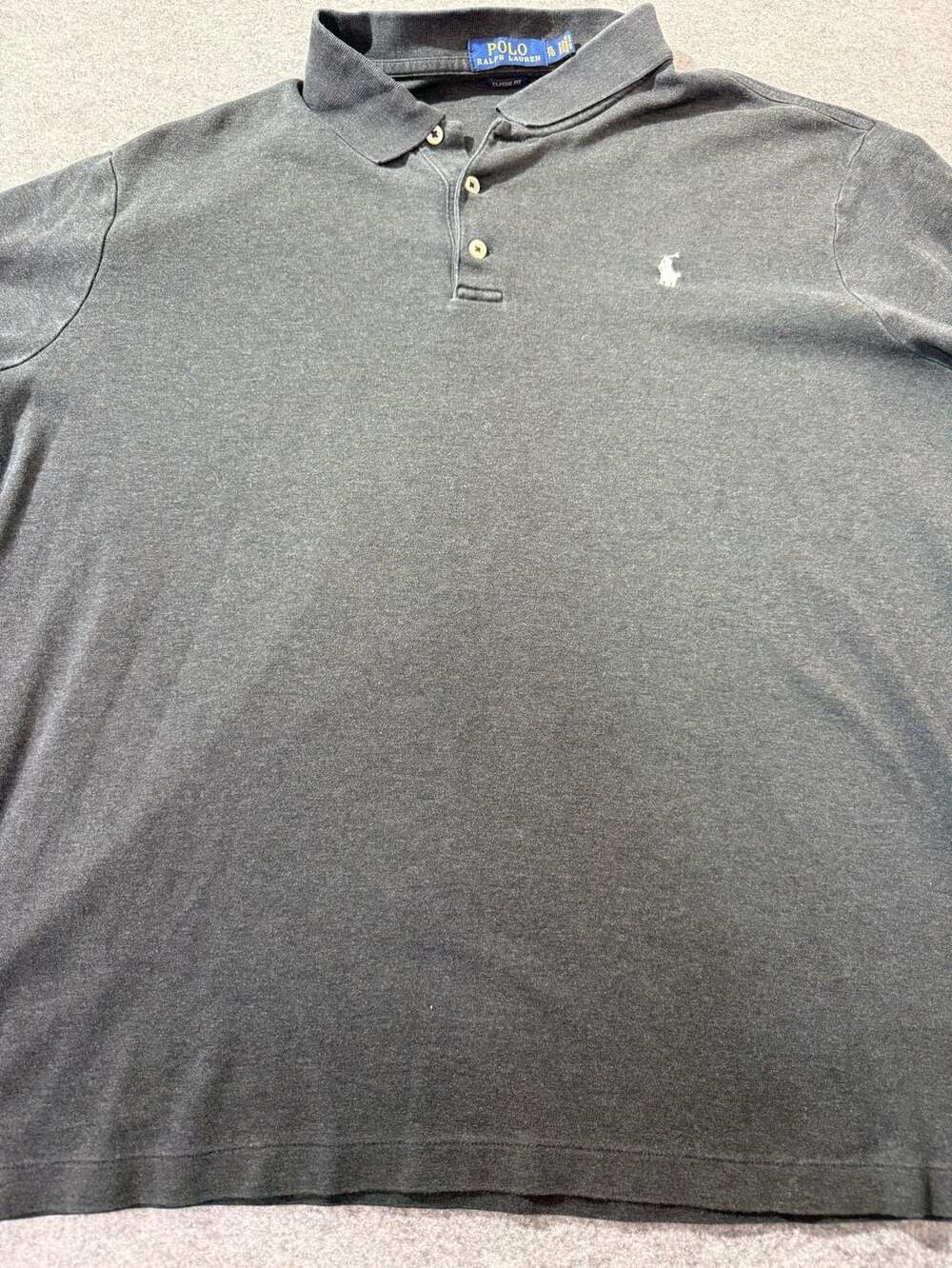 Polo Ralph Lauren Classic Fit Polo Shirt Size XL Dark Gray Cotton